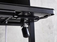 Schreibtisch >Livadia< in Schwarz aus Stahl,Glas - 120x72x60cm (BxHxT)