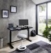 Schreibtisch >Livadia< in Schwarz aus Stahl,Glas - 120x72x60cm (BxHxT)
