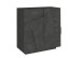 Schuhschrank >Piacenza< in Schiefer Nachbildung - 81x86x38cm (BxHxT)