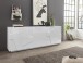 Sideboard >Piacenza< in Weiß-Hochglanz - 224x86x44cm (BxHxT)