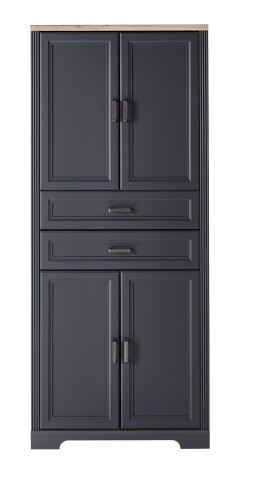 Aktenschrank >Jasmin< in Graphit - 86x204x38cm (BxHxT)