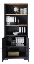 Aktenschrank >Jasmin< in Graphit - 86x204x38cm (BxHxT)