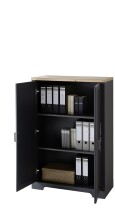 Aktenschrank >Jasmin< in Graphit - 86x127x38cm (BxHxT)