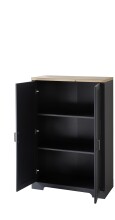 Aktenschrank >Jasmin< in Graphit - 86x127x38cm (BxHxT)