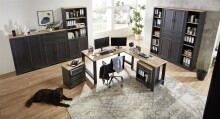 Aktenschrank >Jasmin< in Graphit - 86x127x38cm (BxHxT)