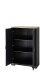Aktenschrank >Jasmin< in Graphit - 86x127x38cm (BxHxT)