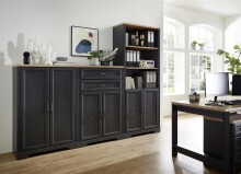 Aktenschrank >Jasmin< in Graphit - 86x127x38cm (BxHxT)