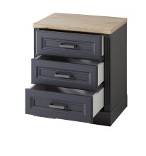 Rollcontainer >Jasmin< in Graphit - 54x62x39cm (BxHxT)