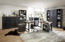 Schreibtisch >Jasmin< in Graphit - 120x76x50cm (BxHxT)