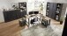 Regal-Set >Jasmin< in Graphit - 258x204x38cm (BxHxT)