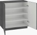 Schuhschrank >Viterbo< in Schiefer Nachbildung - 79,2x86x38cm (BxHxT)