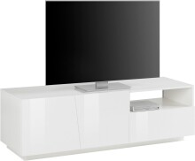 TV-Board >Viterbo< in Weiß-Hochglanz - 150x46x43cm (BxHxT)
