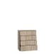 Kommode >Tembi< in Sonoma Eiche - 73,7x85,5x34,8cm (BxHxT)
