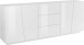 Sideboard >Viterbo< in Weiß-Hochglanz - 220x86x43cm (BxHxT)