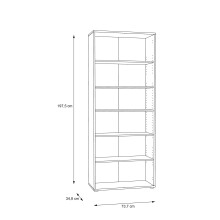 Regal >Tembi< in Sonoma Eiche - 73,7x197,5x34,8cm (BxHxT)