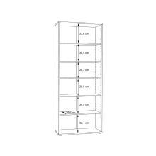 Regal >Tembi< in Sonoma Eiche - 73,7x197,5x34,8cm (BxHxT)