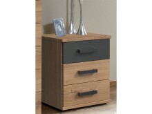 Nachtkommode >Cheston< in Plankeneiche - 46x55x40cm...