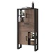 Stauraumschrank >Nordi< in Okapi-Nuss, Schwarz - 74,8x163,3x39cm (BxHxT)