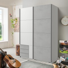 Schwebetürenschrank >Eugenio< in Weiß...