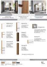 Hängeschrank >Oulu< in Glas Weiß - 40x64x20cm (BxHxT)