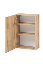Hängeschrank >Oulu< in Glas Weiß - 40x64x20cm (BxHxT)