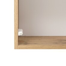 Hängeschrank >Oulu< in Glas Weiß - 40x64x20cm (BxHxT)