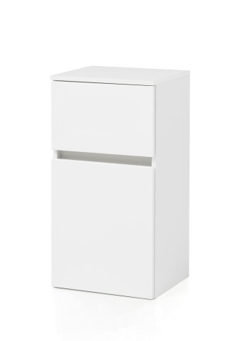 Unterschrank >Kopenhagen< in Matt Weiß - 40x79x35cm (BxHxT)
