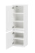 Midischrank >Kopenhagen< in Matt Weiß - 40x130x35cm (BxHxT)