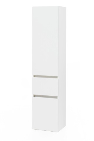 Seitenschrank >Kopenhagen< in Matt Weiß - 40x180x35cm (BxHxT)
