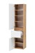 Seitenschrank >Kopenhagen< in Matt Weiß - 40x180x35cm (BxHxT)