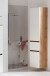 Seitenschrank >Kopenhagen< in Matt Weiß - 40x180x35cm (BxHxT)