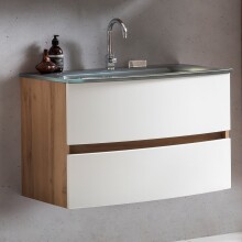 Waschtisch-Set >Kopenhagen< in Matt Weiß - 80x53x49cm (BxHxT)