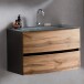Waschtisch-Set >Kopenhagen< in Wotaneiche - 80x53x49cm (BxHxT)