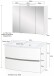Badezimmer-Set >Kopenhagen< in Matt Weiß - 80x200x49cm (BxHxT)
