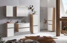 Badezimmer-Set >Kopenhagen< in Matt Weiß - 80x200x49cm (BxHxT)