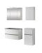 Badezimmer-Set >Kopenhagen< in Matt Weiß - 80x200x49cm (BxHxT)