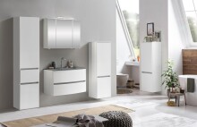 Badezimmer-Set >Kopenhagen< in Matt Weiß - 80x200x49cm (BxHxT)