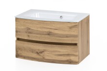 Badezimmer-Set >Kopenhagen< in Wotaneiche - 80x200x49cm (BxHxT)