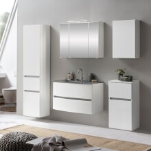 Badezimmer-Set >Kopenhagen< in Matt Weiß - 80x200x49cm (BxHxT)