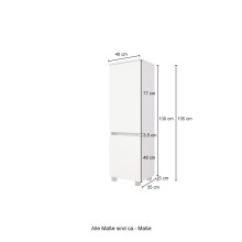 Badezimmer-Set >Kopenhagen< in Matt Weiß - 80x200x49cm (BxHxT)