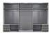 Schwebetürenschrank >Eugenio< in Plankeneiche Graphit - 270x210x65cm (BxHxT)