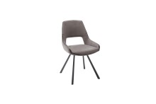 Esszimmerstuhl >Agrafa< (2-er Set) in Braun aus Metall - 54x90x60cm (BxHxT)