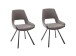 Esszimmerstuhl >Agrafa< (2-er Set) in Braun aus Metall - 54x90x60cm (BxHxT)