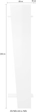 Garderobenpaneel >Viterbo< in Beton Nachbildung - 50x200x30cm (BxHxT)