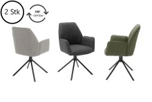 Esszimmerstuhl >Pettau< (2-er Set) in  aus Metall -...
