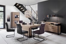 Esszimmerstuhl >Salta< (2-er Set) in Merlot aus Metall - 48x96x64cm (BxHxT)