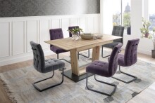 Esszimmerstuhl >Salta< (2-er Set) in Merlot aus Metall - 48x96x64cm (BxHxT)