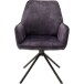 Polsterdrehstuhl >Ottawa< (2-er Set) in Anthrazit aus Metall - 60x89x64cm (BxHxT)