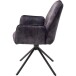 Polsterdrehstuhl >Ottawa< (2-er Set) in Anthrazit aus Metall - 60x89x64cm (BxHxT)