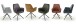 Polsterdrehstuhl >Ottawa< (2-er Set) in Anthrazit aus Metall - 60x89x64cm (BxHxT)